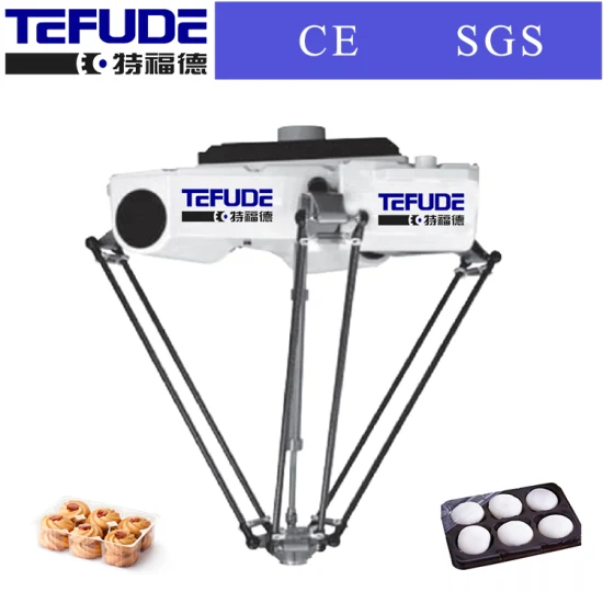 4-Achsen-Parallelrobotersystem, automatischer Roboterpflücker, Verpackungsroboterarm für Kekse, Kekse, Kuchen, Schokolade in Kartons oder Laden in Kartonschalenverpackungen