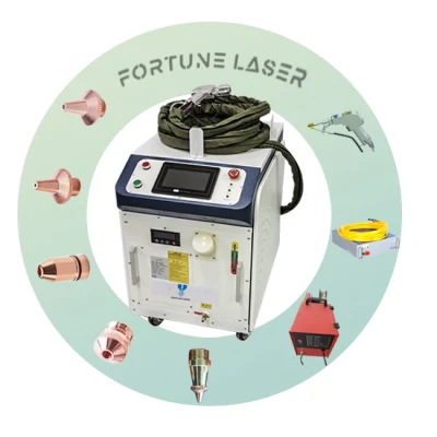 Fortune Laser 2022 Neues Update 1000 W 1500 W 2000 W 3-in-1-Laserschweiß-Reinigungsschneidemaschine für Edelstahl